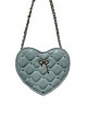 Little Wish Series Mini Delicate Polarized Pearl  Small Diamond Bowknot Argyle Pattern Crossbody Sweet Lolita PU Handbag