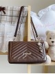 Love Treasure Series Girly Elegant Striped Daily Commute Pendant Classic Lolita PU Crossbody Chain Bag