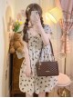 Love Treasure Series Girly Elegant Striped Daily Commute Pendant Classic Lolita PU Crossbody Chain Bag