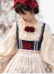 Abundance Hymn Series Autumn Apricot Bavarian Style Loose Lantern Sleeves Cotton Embroidery Ruffle Collar Bowknots Classic Lolita Long Sleeves Shirt