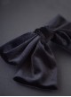 Pure Black Dark Style Simple Stylish Retro Velvet Hairpin Gothic Lolita Big Bowknot Top Clip