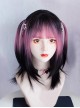 Black Pink Gradient Dye Landmine Sweet Cool Girl Millennium Hottie Y2K Sweet Lolita Long Straight Wig