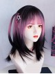 Black Pink Gradient Dye Landmine Sweet Cool Girl Millennium Hottie Y2K Sweet Lolita Long Straight Wig