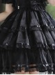 Dawn Banquet Series Elegant Temperament Fairy Three Stages Big Ruffle V Collar Hollow Out Lace Bowknots Classic Lolita Short Sleeves Dress