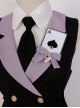 Phantom Thief Magician Series Tuxedo Playing Cards Halloween Playing Song Uniforms Sweet Lolita Vest Necktie Sleeveless Dress Set