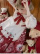 Little Red Riding Hood Strawberry Diary Fairy Tale Sweet Cute White Apron Bowknot Ruffle Sweet Lolita Long Sleeves Dress