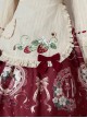 Little Red Riding Hood Strawberry Diary Fairy Tale Sweet Cute White Apron Bowknot Ruffle Sweet Lolita Long Sleeves Dress