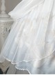 Swan Dream Series Noble White Blue Gradient Elegant Fairy Transparent Tulle Swan Lake Print Classic Lolita Sleeveless Dress