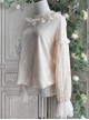 Mrs Jennifer Series Elegant French Lustrous Retro Lace Ruffle Round Neck Loose Puff Sleeves Classic Lolita Long Sleeves Shirt