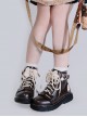 Bear Hug Series Single layer Cute College Style Binding Band Bowknot Cat Claws Little Bear Pattern Sweet Lolita Martin Boots