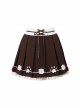 Briar Bear Spends Autumn With You Series Cute Sweet Coffee Color Bear Paw Prints Ribbon Bowknot Ruffles Kawaii Fashion Skirt