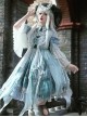 Cthulhu Mythos Azathoth Halloween Blue Eyeball Butterfly Fantasy Creatures Magic World Classic Lolita Long Sleeves Dresses Set