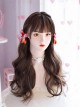 Rainbow Popular Color Full Head Daily Versatile S Shape Hair Seam Simulation Long Curly Hair Wigs