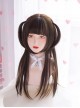 Jellyfish Head Twist Braids Daily Matte Natural Black Brown Internet Celebrity Fashion Long Straight Hair Princess Cut Simulation Wig