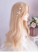 Light Golden Sweet Cute Mid Split Fluffy Matte S Shape Hair Seam Simulated Large Scalp Long Curly Wig