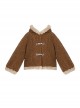 Red Panda Series Cute Daily Brown Warm Velvet Thickened Autumn Winter Warm Long Tail Sweet Lolita Hooded Coat