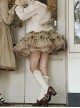 Coco Diary Series Autumn Winter Daily Versatile Khaki Cute College Style Fluffy Layers Plush School Lolita Woolen Skirt SK