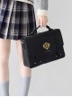 Ouji Fashion Prince Series College Style Honors Student Black Daily Commuting Versatile Exquisite Uniform JK Crossbody Messenger Bag