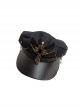 Ouji Fashion Handmade Autumn Winter Dark Black Gothic Cross Wings Military Style Lolita Beret Postman Hat