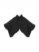 Twilight Mountain Cold Series Chinese Style Classic Tassel Pure Black Thick Warm Plush Soft Loose Gothic Lolita Cloak