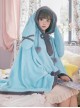 Bionic Bunny Series Cute Blue Cyan Future Technology Mechanical Sense Cyber Lop Rabbit Soft Kawaii Fashion Cloak