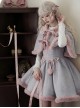 Winter Love Song Series Elegant Low Saturation Gentle Taro Puree Gray Light Pink Tweed Small Cloak Dress JSK Sweet Lolita Suit