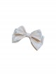 Wishing Star Series Apricot Mercerized Rose Jacquard Oversized Decorative Elegant Classic Lolita Bowknot Hair Clip
