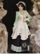 Orchid Pavilion Jackdaw Chinese Style Advanced Green Series Fake Three Pieces Splice Set Long Sleeves Ming Dynasty Mamian Pleated Dress