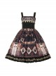 Best Wishes Series Egyptian Totem Sun Temple Golden Flake Pharaonic Cat Elements Black Classic Lolita Sleeveless Dress JSK