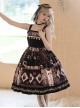 Best Wishes Series Egyptian Totem Sun Temple Golden Flake Pharaonic Cat Elements Black Classic Lolita Sleeveless Dress JSK