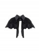 Pilgrims Series Gothic Style Noble Dark Black Pointed Collar Lace Embroidery Exquisite Versatile Detachable Cape Shawl Set