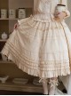 Palace Style Apricot Basic Daily Exquisite Vintage Gorgeous Ruffles Versatile Classic Lolita Skirt SK