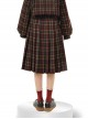 Christmas Red Plaid College Style Autumn Winter Daily Versatile Kawaii Fashion Woolen Long Pleated Skirt