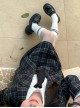 College Style Simple Commuting Versatile Christmas Green Plaid Autumn Winter Woolen Kawaii Fashion Pleated Skirt