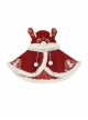 Chinese Style New Year Fortune Rabbit Red Cute Bunny Embroidery Hairball Woolen Plush Warm Hooded Coat Cape