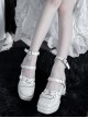 Elegant Patent Leather Glossy Y2K Cool Subculture Metal Chain Hottie Punk Gothic Lolita Square Head Thick High Heels Shoes