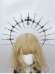 Gorgeous Holy Mother Halo Crown KC Dark Halloween Nun Crown Pope Cross Gothic Lolita Headband