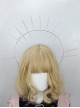 Dark Halloween Metal Simple Basic Style Nun Crown Papal Cross Headband Gothic Lolita KC