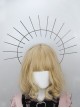Dark Halloween Metal Simple Basic Style Nun Crown Papal Cross Headband Gothic Lolita KC