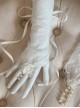 Graceful Lace Ribbon Bowknot Roses Pearl Finger Cots Versatile Fashionable Classic Lolita Arm Sleeves