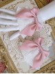 Exquisite White Lace Cute Daily Versatile Bowknot Basic Sweet Lolita Hand Sleeves Wrist Straps