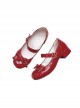 Frosted Cocoa Series Versatile Daily Elegant And Cute Princess Sweet Lolita Round Toe Patent Leather Low Heels Shoes