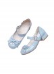 Frosted Cocoa Series Versatile Daily Elegant And Cute Princess Sweet Lolita Round Toe Patent Leather Low Heels Shoes