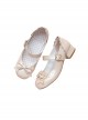 Frosted Cocoa Series Versatile Daily Elegant And Cute Princess Sweet Lolita Round Toe Patent Leather Low Heels Shoes