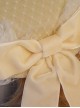 Apricot Ribbon Bowknot Elegant Handmade Vintage White Lace Antique Wedding Classic Lolita Hair Clip Hat