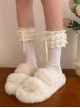 Puff Cream Versatile Fashionable Lace Ribbon Bowknot Sweet Lolita Student Soft Girl Socks