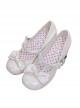 Exquisite Round Head Bowknot Small Dots Elegant Mary Jane Fairy Sweet Lolita Thick High Heels Patent Leather Shoes