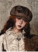 Exile Journey Series Steampunk Maillard Brown Distressed Hottie Punk Bronze Rivet Octagonal Painter Hat