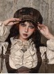 Exile Journey Series Steampunk Maillard Brown Distressed Hottie Punk Bronze Rivet Octagonal Painter Hat