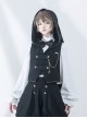 Hurrying Rabbit Series Prince Style Black Exquisite Metal Pocket Watch Accessories Youthful Feeling Long Ears Rabbit Hood Vest